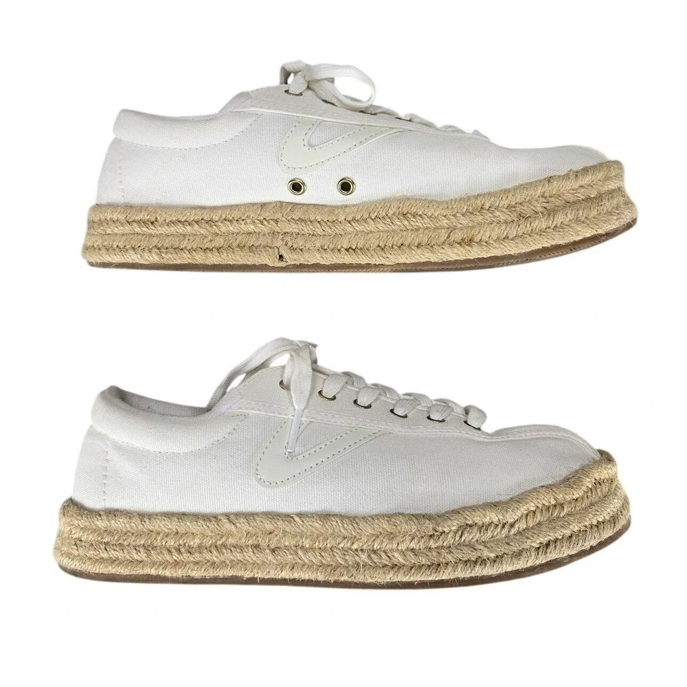 Tretorn Women's Nylite Plus Espadrille Canvas Sneaker Platform US Size 8.5M